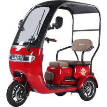 Arora Rüzgar Pro 3 Tekerlekli 5 Akülü Elektrikli Motosiklet - Kırmızı