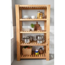 Wooden City Mutfak Rafı, Düzenleyici Stand, Ahşap Organizer Tereklik, Çok Amaçlı Banyo Mutfak Rafı