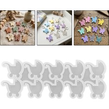 Tahtakale Toptancı Epoksi Silikon Kalıp Bebek Puseti Anahtarlık Kalıbı 10 Lu