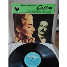 Plakperest Marıa Meneghını Callas - Singt Puccini  1954 Almanya Basım Albüm 33 Lük Plak Lp 2.el