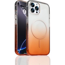 Alpsa Teknoloji iPhone 16 Pro Max Kılıf M-Safe Şarj Özellikli Zore Septik Silikon Kapak - Turuncu