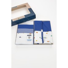 Sezgibaby Erkek Bebek Battaniye + 5'li Ağız Mendili %100 Pamuk