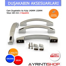 AYRINTISHOP Ayrıntishop Cam Duşakabin Ay Kulp 140MM 150MM Veya 160 mm 2 Kapaklık