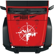 Sticker Usta Pusula Kamp ve Orman Sticker - Araba Pickup Karavan Sticker - 4x4 Off Road Kamp Adventure Sticker 00301