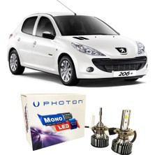 Photon Peugeot 206+ Uzun Far Ampulü H1 Mono Yeni Seri Beyaz 2009-2013