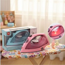 Scntoys Oyuncak Buharlı Pilli Ütü Ses Efektli Işıklı Gerçekçi Su Eklenebilir Dumanlı Oyuncak Ütü Evcilik Set