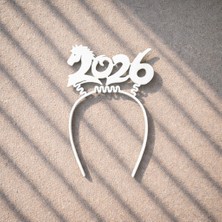 Bonolupo 2026 At Yılı Yılbaşı Tacı Kırmızı | Yeni Yıl Saç Aksesuarı Parti Tacı