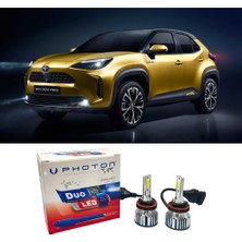 Photon Toyota Yaris Uzun+Kısa Far Ampulü H4 Duo Yeni Seri Beyaz 2020-2023