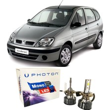 Photon Renault Scenic Uzun+Kısa Far Ampulü H4 Mono Yeni Seri Beyaz 1996-2003
