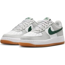 Nike Air Force 1 Gs Unisex Deri Gri Beyaz  Sneaker Ayakkabı - CT3839-007