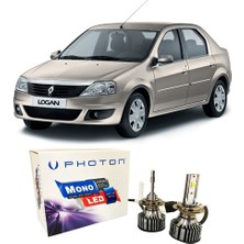 Photon Dacia Logan Uzun + Kısa Far Ampulü H4 Mono Yeni Seri Beyaz 2004-2012
