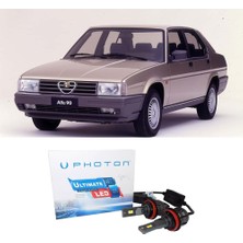 Photon Alfa Romeo 90 Uzun + Kısa Far Ampulü H4 Ultimate Yeni Seri Beyaz 1984-1987