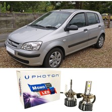 Photon Hyundai Getz Uzun + Kısa Far Ampulü H4 Mono Yeni Seri Beyaz 2002-2009