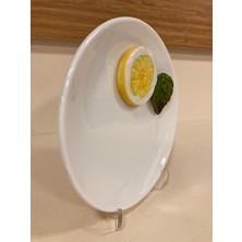 Plus Home Çerezlik Veya Şekerlik El Yapımı Porselen Limon Dekorlu 16 cm