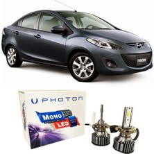 Photon Mazda 2 Uzun + Kısa Far Ampulü H4 Mono Yeni Seri Beyaz 2008-2014