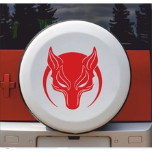 Sticker Usta Börü Sticker - Gökbörü Kurt Hilal Sticker - Araba Oto Cam Motosiklet Karavan Sticker - 00238