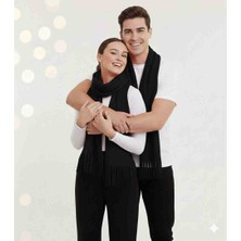 Nergiz Nergız Sıyah Polar Atkı Sal Kaskol