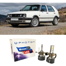 Photon Vw Golf 2 Uzun+Kısa Far Ampulü H4 Mono Yeni Seri Beyaz 1983-1992