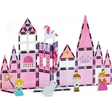 Scntoys Manyetik Yapı Blokları Çocuklar Için Renkli 3 Boyutlu 37 Parça Manyetik Prensess Blok Oyun Seti