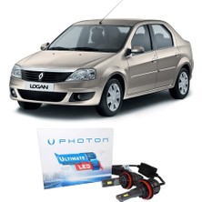 Photon Dacia Logan Uzun + Kısa Far Ampulü H4 Ultimate Yeni Seri Beyaz 2004-2012