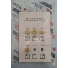 Leva House 60 x 60 Yeni Yüz Fırın Doğalgaz Enjektörleri & Fırın & Ocak Doğalgaz Enjektör 4 Lü Dönüşüm Seti