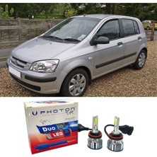 Photon Hyundai Getz Uzun + Kısa Far Ampulü H4 Duo Yeni Seri Beyaz 2002-2009