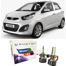 Photon Kia Picanto Uzun + Kısa Far Ampulü H4 Mono Yeni Seri Beyaz 2011-2016