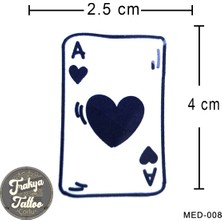 Trakya Tattoo 1 Ay Kalıcı Dövme Kupa Ası Minimal Geçici Dövme