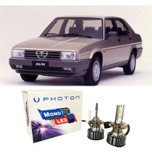 Photon Alfa Romeo 90 Uzun + Kısa Far Ampulü H4 Mono Yeni Seri Beyaz 1984-1987