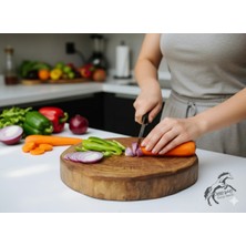 KRB Ahşap Doğrama Tahtası, Kütük Kesme Tahtası, Et Doğrama Tahtası, Yuvarlak Doğal Kesim Tahtası, Kamp Tahtası