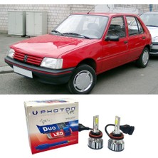 Photon Peugeot 205 Uzun+Kısa Far Ampulü H4 Duo Yeni Seri Beyaz 1986-1998