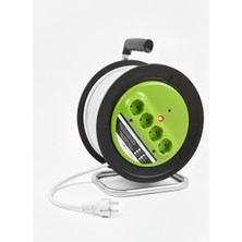 25 Metre Makaralı Uzatma Kablosu Seyyar 4 Girişli