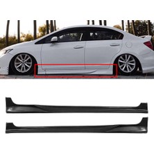 Hasakman Honda Civic Fb7 Custom Yan Marşpiyel Seti Plastik 2 Adet Mat Siyah 2012 2013 2014 2015 2016 Karlık+Ek+Bodykit