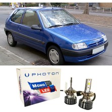 Photon Citroen Saxo Uzun + Kısa Far Ampulü H4 Mono Yeni Seri Beyaz 1996-2003