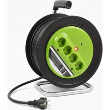 10 Metre Makaralı Uzatma Kablosu Seyyar 4 Girişli