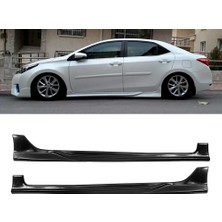 Hasakman Toyota Corolla Custom Yan Marşpiyel Seti Plastik 2 Adet Mat Siyah 2013 2014 2015 2016 2017 2018 Karlık+Ek+Bodykit
