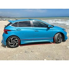 Hasakman Hyundai I20 Custom Yan Marşpiyel Seti Plastik 2 Adet Mat Siyah 2019-2025 Karlık+Ek+Bodykit