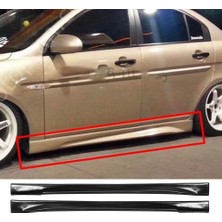 Hasakman Kia Cerato Yan Marşpiyel Seti Plastik 2 Adet Mat Siyah Karlık+Ek+Bodykit