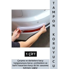 Wintoup Kendinden Yapışkanlı Otomobil Çarpma Çizilme Önleyen Beyaz Karbon Desenli Şık Araba Tampon Koruyucu