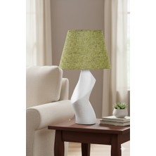 Limon 3D Desing Dekoratif Modern Abajur – Kumaş Başlık – Dokulu Heykel Gövde