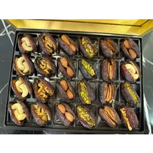 MARİFET HURMA Premium Karışık Dolgulu Hurma – Bademli, Cevizli, Antep Fıstıklı ve Kajulu – Özel Kutulu Hediyelik Hurma