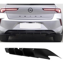 Hasakman Opel Astra L Difüzör Parlak Siyah Boyalı Ultra Parlak Plastik 2022 ve Üzeri Arka-Difizör-Bodykit-Ek