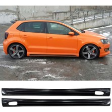 Hasakman Vw Polo Mk5 Rieger Yan Marşpiyel Seti Plastik 2 Adet Mat Siyah 2009-2017 Karlık+Ek+Bodykit