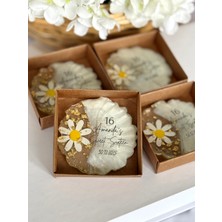 Pearlsavon Doğum Günü & Baby Shower Magneti – Kişiye Özel, Papatya Detaylı | 20 Adet