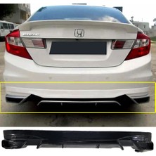Hasakman Honda Civic Fd6 Egzoz Görünümlü Arka Ek Difüzör Siyah Plastik 2006-2012 Arka-Difizör-Bodykit-Ek