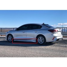Hasakman Ford Focus 4 Sedan Yan Marşpiyel Seti Plastik 2 Adet Mat Siyah 2019 2020 2021 2022 2023 2024 2025 Karlık+Ek+Bodykit