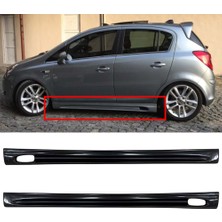 Hasakman Opel Corsa D Rieger Yan Marşpiyel Seti Plastik 2 Adet Mat Siyah 2006 - 2014 Karlık+Ek+Bodykit