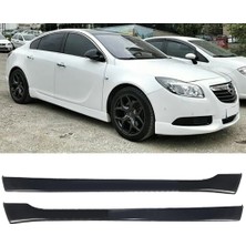 Hasakman Opel Insignia A Opc Line Yan Marşpiyel Seti Plastik 2 Adet Mat Siyah 2008-2017 Karlık+Ek+Bodykit