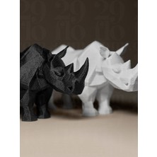 Linova Ikili Gergedan Heykel Biblo Dekoratif Obje