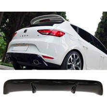 Hasakman Seat Leon Mk3 Style Difüzör Parlak Siyah Plastik Çıkışsız 2012-2016 Arka-Difizör-Bodykit-Ek-Karlık